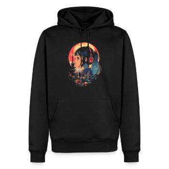Anime Mädchen Japan - Männer Premium Bio Hoodie - Schwarz - Vorne - Nico (187cm)