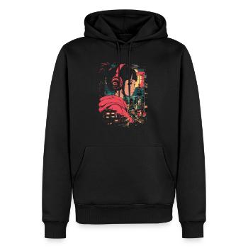 Anime Mädchen Japan - Männer Premium Bio Hoodie - Schwarz - Vorne - Nico (187cm)