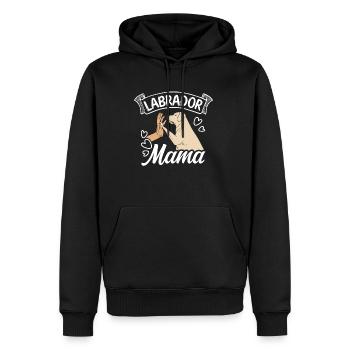 Labrador Maman Chien Maman Chien Maman Promenade Labrador - Sweat à capuche Premium bio Homme - noir - Devant - Nico (187cm)