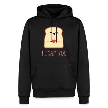 Ich faulenze dich - Männer Premium Bio Hoodie - Schwarz - Vorne - Nico (187cm)
