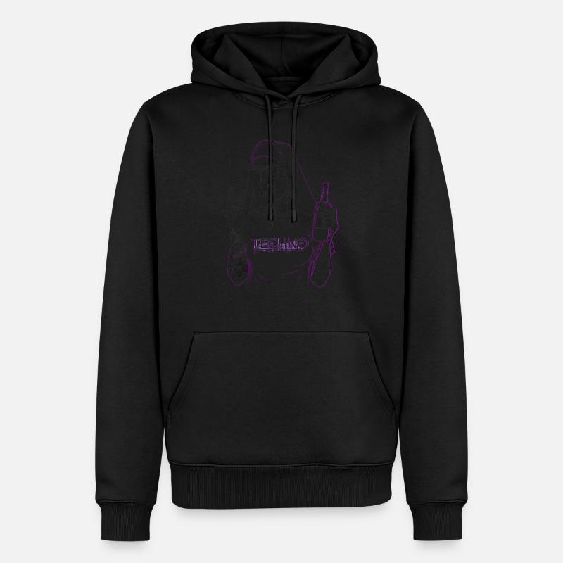 Rebellious Nun Techno Party Hardstyle - Sweat à capuche Premium bio Homme - noir