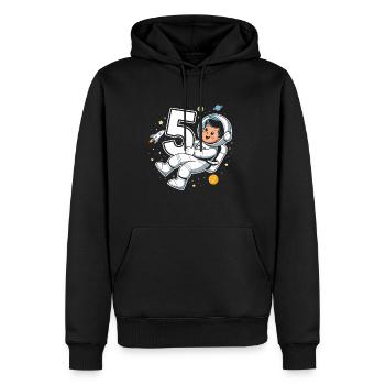 5th Birthday Astronaut Space Adventure for Boys - Männer Premium Bio Hoodie - Schwarz - Vorne - Nico (187cm)