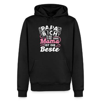 Muttertag Beste Mama Ehefrau Familienliebe Lieblin - Männer Premium Bio Hoodie - Schwarz - Vorne - Nico (187cm)