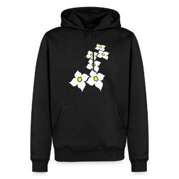 Beaucoup de jolies fleurs motif décoratif coloré belle - Sweat à capuche Premium bio Homme - noir - Devant - Nico (187cm)