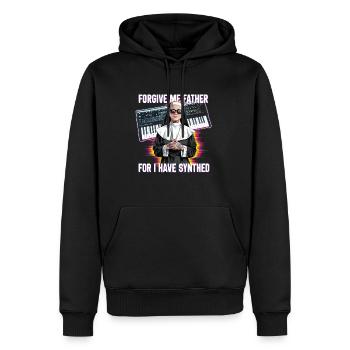Forgive Me Father For I Have Synthed Funny Synth - Männer Premium Bio Hoodie - Schwarz - Vorne - Nico (187cm)