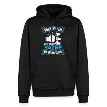Fête des pères Fils Cadeau Famille Papa préféré Meilleur - Sweat à capuche Premium bio Homme - noir - Devant - Nico (187cm)