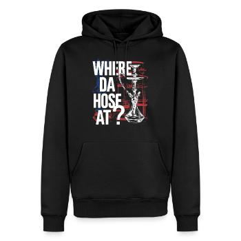 Lustiger Shisha-Look für Fans - Männer Premium Bio Hoodie - Schwarz - Vorne - Nico (187cm)