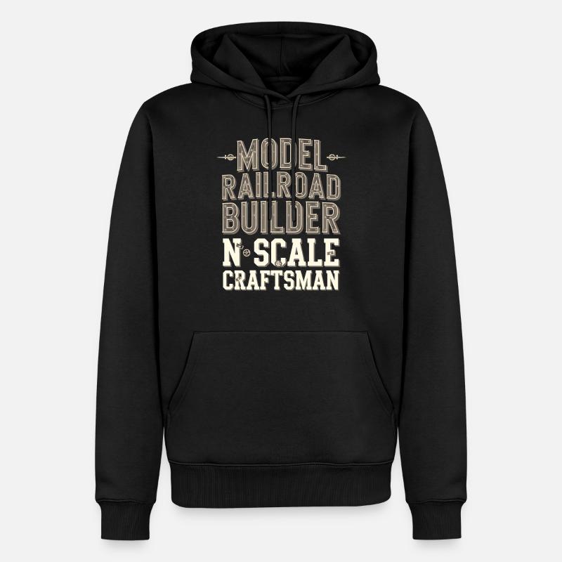 Präzision im Modellbau - Männer Premium Bio Hoodie - Schwarz