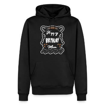 T-shirt Happy birthday Mom 2025 - Sweat à capuche Premium bio Homme - noir - Devant - Nico (187cm)