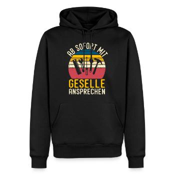Technicien en mécatronique automobile Compagnon cadeau - Sweat à capuche Premium bio Homme - noir - Devant - Nico (187cm)