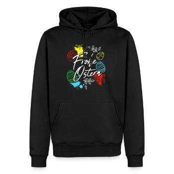 Happy Easter Gift - Men’s Premium Organic Hoodie - black - Front - Nico (187cm)