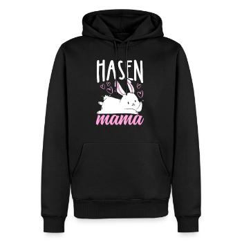 Mama Hase Muttertagsgeschenk Ostern Hasen Mama - Männer Premium Bio Hoodie - Schwarz - Vorne - Nico (187cm)