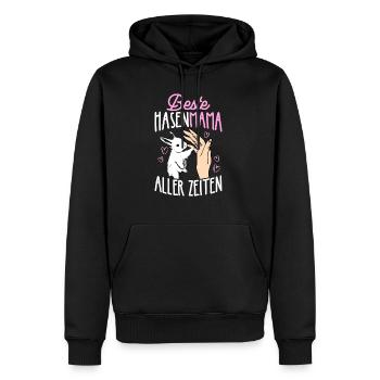 Beste Hasen Mama aller Zeiten Hase Kaninchen - Männer Premium Bio Hoodie - Schwarz - Vorne - Nico (187cm)