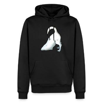 Jack Russell creuse - Sweat à capuche Premium bio Homme - noir - Devant - Nico (187cm)