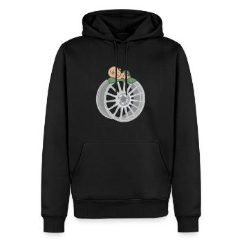 Bébé - Sweat à capuche Premium bio Homme - noir - Devant - Nico (187cm)
