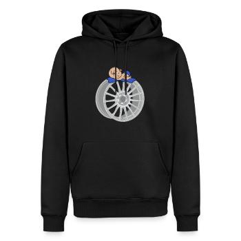 Bébé - Sweat à capuche Premium bio Homme - noir - Devant - Nico (187cm)