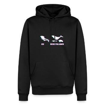 Ich Meine Follower Tauchsport Haie Tauchen Taucher - Männer Premium Bio Hoodie - Schwarz - Vorne - Nico (187cm)