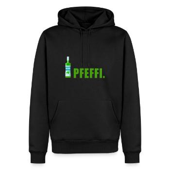 Pfefferminz Likör Pfeffi Vatertag Sauf - Männer Premium Bio Hoodie - Schwarz - Vorne - Nico (187cm)