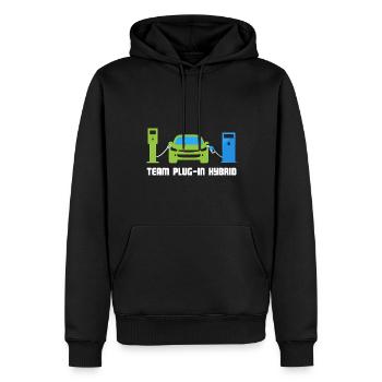 Team Plug-In-Hybrid : Conduite écologique - Sweat à capuche Premium bio Homme - noir - Devant - Nico (187cm)