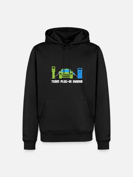 Team Plug-In-Hybrid: Green Driving - Men’s Premium Organic Hoodie - black