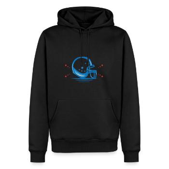 American Football Spieler - Männer Premium Bio Hoodie - Schwarz - Vorne - Nico (187cm)