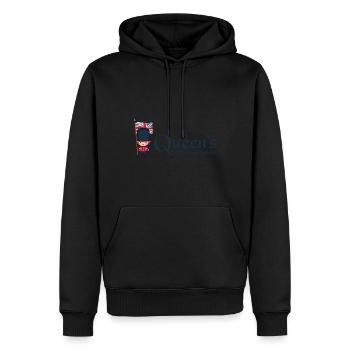 Real British Soldier Monarchy Platinum Jubilee - Men’s Premium Organic Hoodie - black - Front - Nico (187cm)