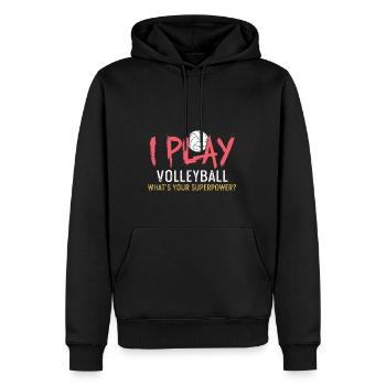 Was ist deine Supermacht? Sportler Gift - Männer Premium Bio Hoodie - Schwarz - Vorne - Nico (187cm)