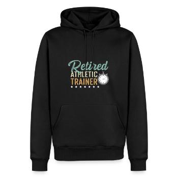 Pensionierter Sporttrainer Rentner Geschenk - Männer Premium Bio Hoodie - Schwarz - Vorne - Nico (187cm)