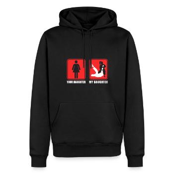 Brazilian Jiu Jitsu MMA Bjj Hugger - Männer Premium Bio Hoodie - Schwarz - Vorne - Nico (187cm)