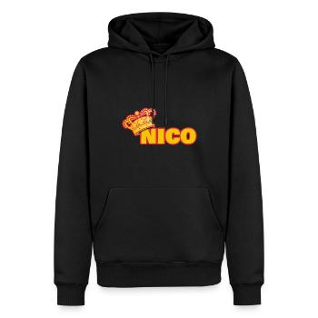 Krone Nico - Männer Premium Bio Hoodie - Schwarz - Vorne - Nico (187cm)