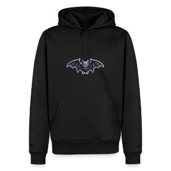 Bat / Vampire / Dracula / Animal / Halloween - Men’s Premium Organic Hoodie - black - Front - Nico (187cm)
