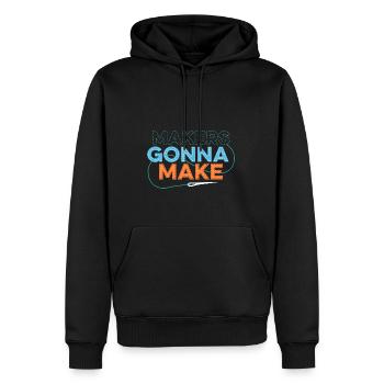 Macher werden machen Modedesigner Gift - Männer Premium Bio Hoodie - Schwarz - Vorne - Nico (187cm)