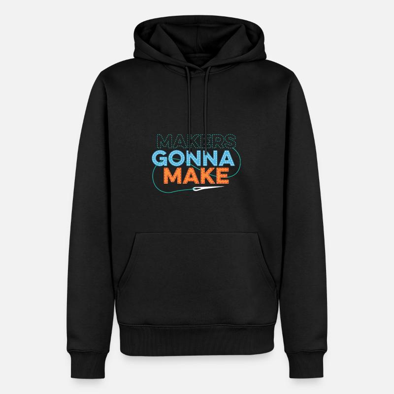 Macher werden machen Modedesigner Gift - Männer Premium Bio Hoodie - Schwarz