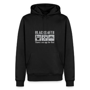 Lustiger Schmied Spruch & Schmieden - Männer Premium Bio Hoodie - Schwarz - Vorne - Nico (187cm)