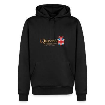 British Queen Monarchy Platinum Jubilee 70th yr - Men’s Premium Organic Hoodie - black - Front - Nico (187cm)