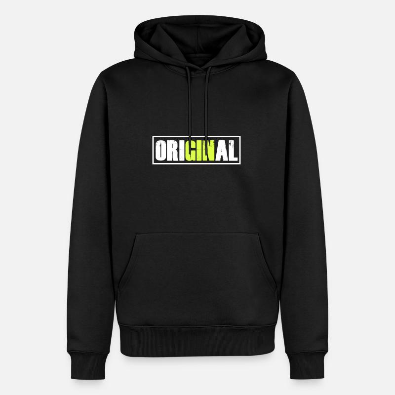 OriGINal GIN Liebhaber Gin - Männer Premium Bio Hoodie - Schwarz
