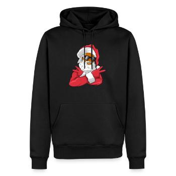 Afroamerikanischer Weihnachtsmann - Männer Premium Bio Hoodie - Schwarz - Vorne - Nico (187cm)