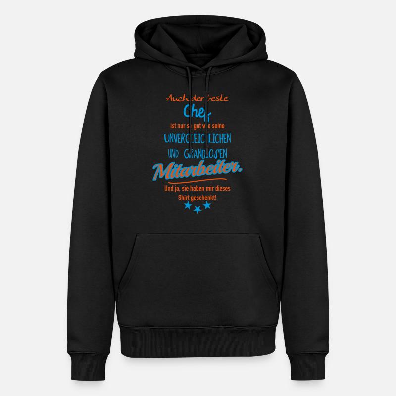 bester Chef grandiose Mitarbeiter - Männer Premium Bio Hoodie - Schwarz