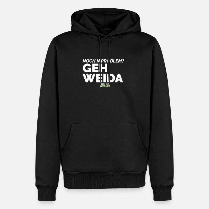 Hallo Werner 2 - Männer Premium Bio Hoodie - Schwarz