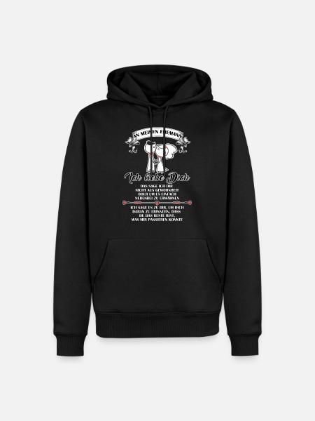 Ich liebe dich - Ehemann - Männer Premium Bio Hoodie - Schwarz