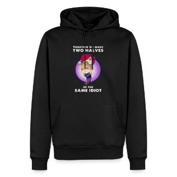 Der gleiche Idiot - Männer Premium Bio Hoodie - Schwarz - Vorne - Nico (187cm)