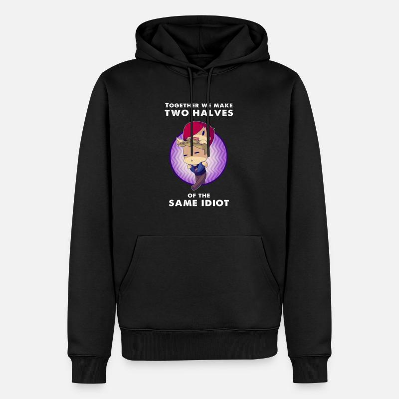 Le même idiot - Sweat à capuche Premium bio Homme - noir