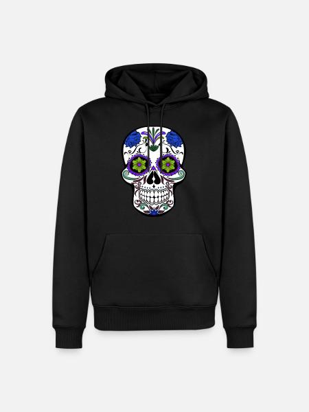 Mexican skull - Men’s Premium Organic Hoodie - black