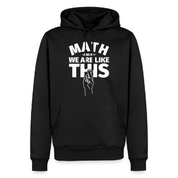 Mathe Geschenk - Männer Premium Bio Hoodie - Schwarz - Vorne - Nico (187cm)