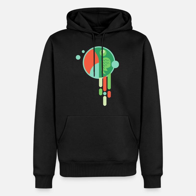 BUNTER PAPAGEI - Lustiger Comic Vogel Geschenk - Männer Premium Bio Hoodie - Schwarz