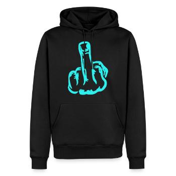 Mittelfinger Liebhaber Middle finger fuck you fuck - Männer Premium Bio Hoodie - Schwarz - Vorne - Nico (187cm)