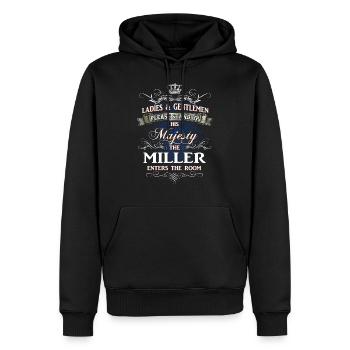 Chemise de professions nobles pour le meunier - Sweat à capuche Premium bio Homme - noir - Devant - Nico (187cm)