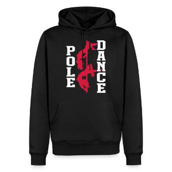 Pole Dance - Sweat à capuche Premium bio Homme - noir - Devant - Nico (187cm)