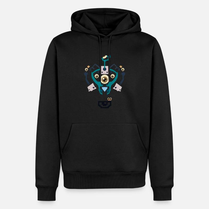 totem eye ball - Sweat à capuche Premium bio Homme - noir