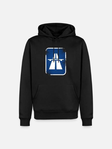 AUTOBAHN - Männer Premium Bio Hoodie - Schwarz